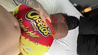 White Cock Tears Into Ebony Yoga Pants Glory Hole