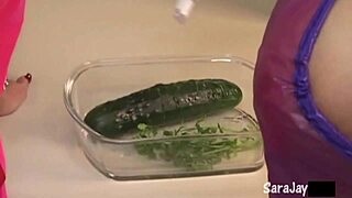 hey sara, wanna scissor our fat pussies in the kitchen?