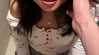 can you believe this 18yo asian sucked me off in public toilet huge load