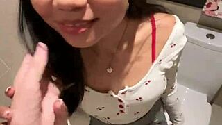 can you believe this 18yo asian sucked me off in public toilet huge load