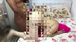 Big Cock Devours Tight Latina Amateur's Natural Tits and Ass