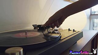 brunette milf carolina white seductively strips pink lingerie slow