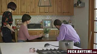 daddy pounds wife and young girl anytime in wild threesome