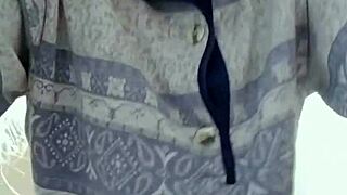 see cute student strip and grope her natural tits