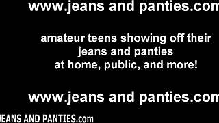 watch my tight 18+ ass shake in ripped jeans!