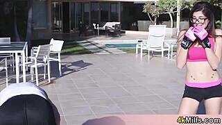 sporty milf wife says film our quickie fuck now 😏 big tits bouncing everywhere