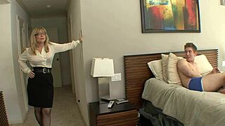 Nina Hartley Rides College Stud's Huge Cock Deep