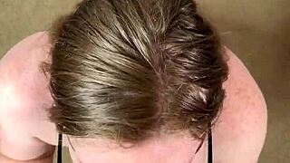 Lexi Deepthroats BBC Creampie Swallowing Cum with Glasses