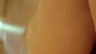 Slender Girlfriend Rides Boyfriend's Huge Cock Roughly