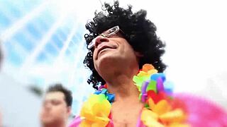 Watch this ladyboy compete in assfucking contest with monster cock pounding!