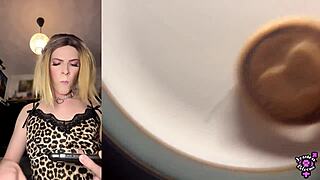 jessica bloom edges her big dick trans cock then eats cum cookie