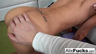 yoga babes share intimate touches while cameraman joins in