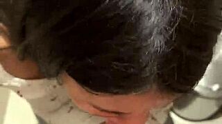 can you believe this 18yo asian sucked me off in public toilet huge load
