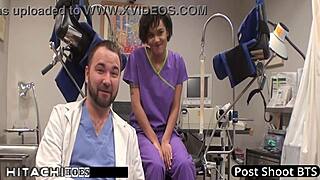 Patient moans wildly from hitachi vibrator orgasm by sexy nurse jackie banes