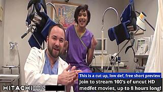 Patient moans wildly from hitachi vibrator orgasm by sexy nurse jackie banes