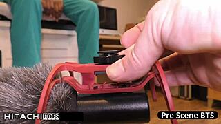 night shift nurse jewel masturbates with toys backstage for secret relief