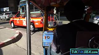 Huge tits Thai milf picked up for rough anal pounding