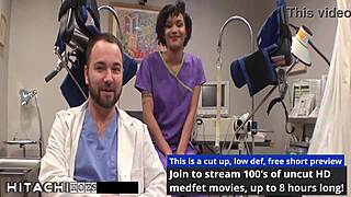 Patient moans wildly from hitachi vibrator orgasm by sexy nurse jackie banes