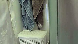 shower surprise sparks milf's teasing guidance to explosive finish