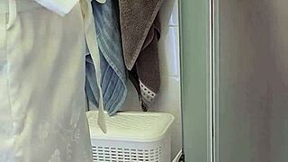 shower surprise sparks milf's teasing guidance to explosive finish