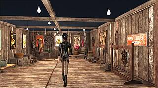 cute brunette teen slut teases with sexy fallout curves begging cock