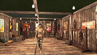 cute brunette teen slut teases with sexy fallout curves begging cock