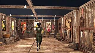 cute brunette teen slut teases with sexy fallout curves begging cock