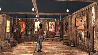 cute brunette teen slut teases with sexy fallout curves begging cock