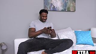 Queenie Sateen Squirts Hard on Roommate's Massive Black Cock