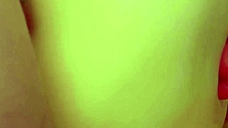 he licks cum from her tight pussy in closeup threesome