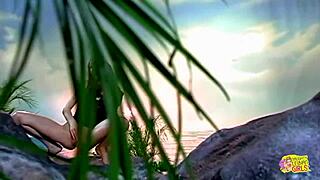 Brunette in Costume's Tight Pussy Savagely Wrecked by Giant Sex Toy