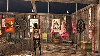 cute brunette teen slut teases with sexy fallout curves begging cock