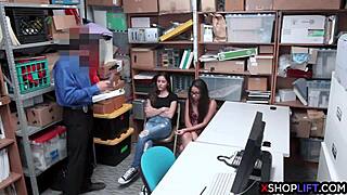 petite thieves, want that mall cop's hard cock fucking you deep in backroom?