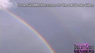 naked girl rollerblades busy street fully exposed