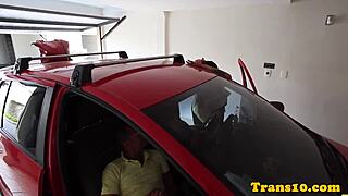 hey check out this bubblebutt latina shemale bouncing her round tanned ass in heels and bra with piercings and tattoos