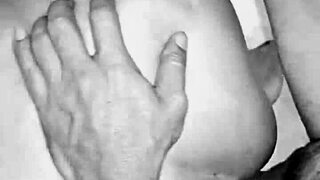 Monster cock annihilates huge colombian ass in stark black white!