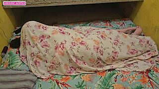 hot amateur couple caught banging anal under the sheets!