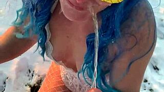 Hotwife Drinks Steamy Piss Sprayed In Mouth Publicly Outdoors