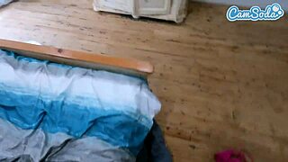 hot milf takes two huge cocks in bikini threesome outdoors