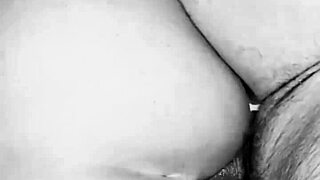 Monster cock annihilates huge colombian ass in stark black white!