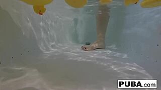 nadia looks so sexy bathing with those big tits and rubber duckies 🛁🍑