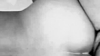 Monster cock annihilates huge colombian ass in stark black white!