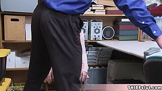 skinny blonde thief slut bent over pussy pounded rough by mall cop