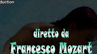 bold double penetration pounds milf in outdoor pool