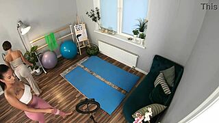 tattooed yoga milf dives into anal 3some with horny couple 😈🍑