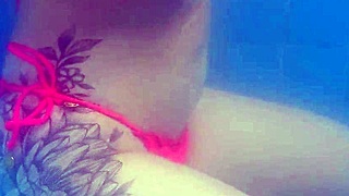 Petite Risks PUBLIC POOL Sex with Tight Pussy Exposed