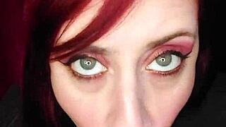 Redhead Enters Backstage Craving Intense Big Ass Solo Action