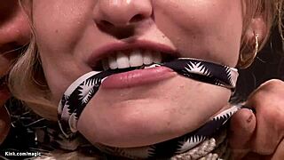 suspended blonde bound tight takes rough cock pounding! 🔗💦😈