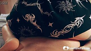 redhead mommy dominates shaved babe in intense homemade pov session