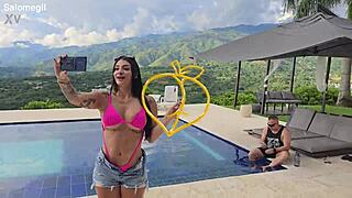 Salome gil's steamy pool fuck with photographer leaves her moaning wet